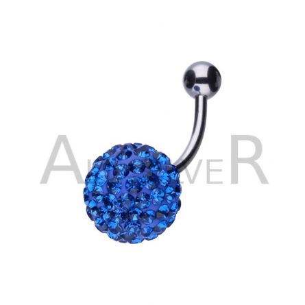 KOLCZYK DO PĘPKA NIEBIESKI