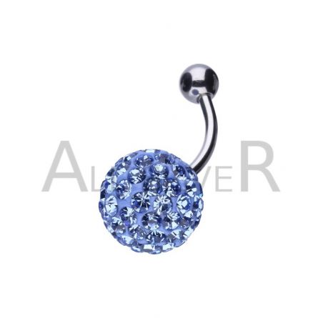 KOLCZYK DO PĘPKA LAWENDA